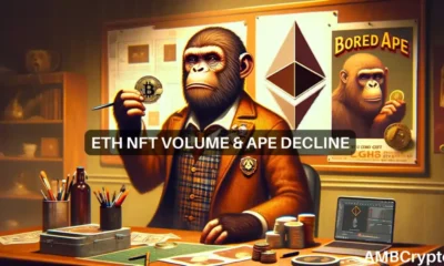 ¿APE a 1 dólar? A medida que los NFT de Ethereum caen ante Bitcoin, aquí está el impacto