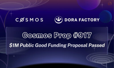 Cosmos Hub aprueba una subvención de 1 millón de dólares a Dora Factory para una iniciativa de financiación cuadrática