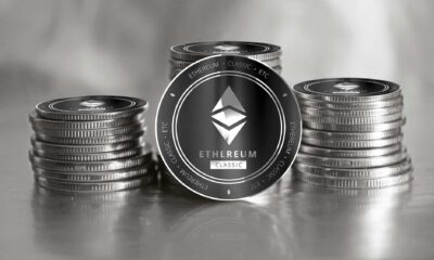 Ethereum-ETH-silver-coins-son-a-gray-background.