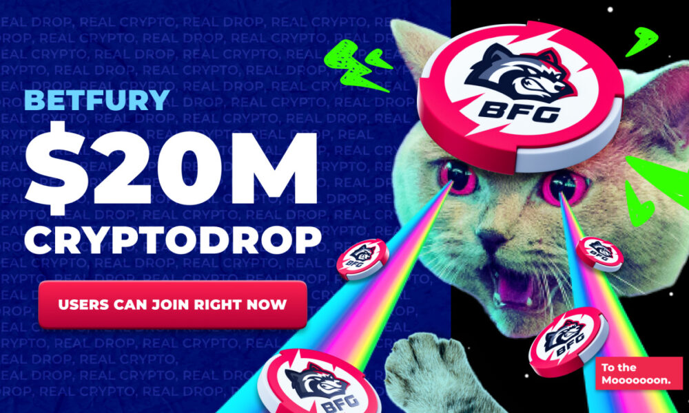 BetFury anuncia evento Cryptodrop de $20 millones