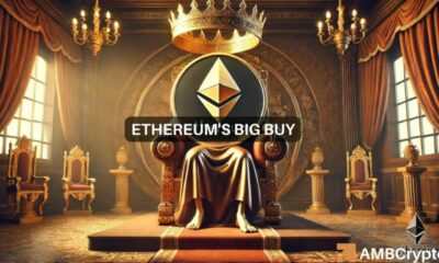 Ethereum: por qué se compraron 298.000 tokens ETH en solo 24 horas