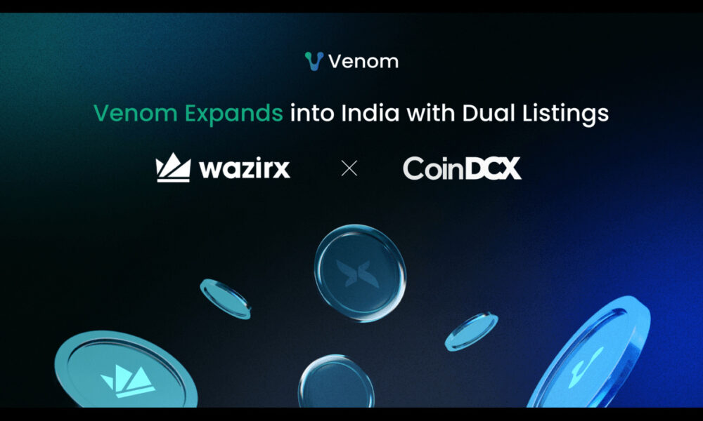 Venom se expande a India con una cotización dual en WazirX y CoinDCX