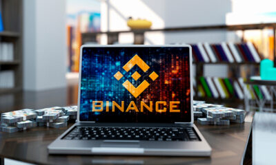 Image of laptop with Binance company logo