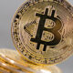 An image of golden bitcoins