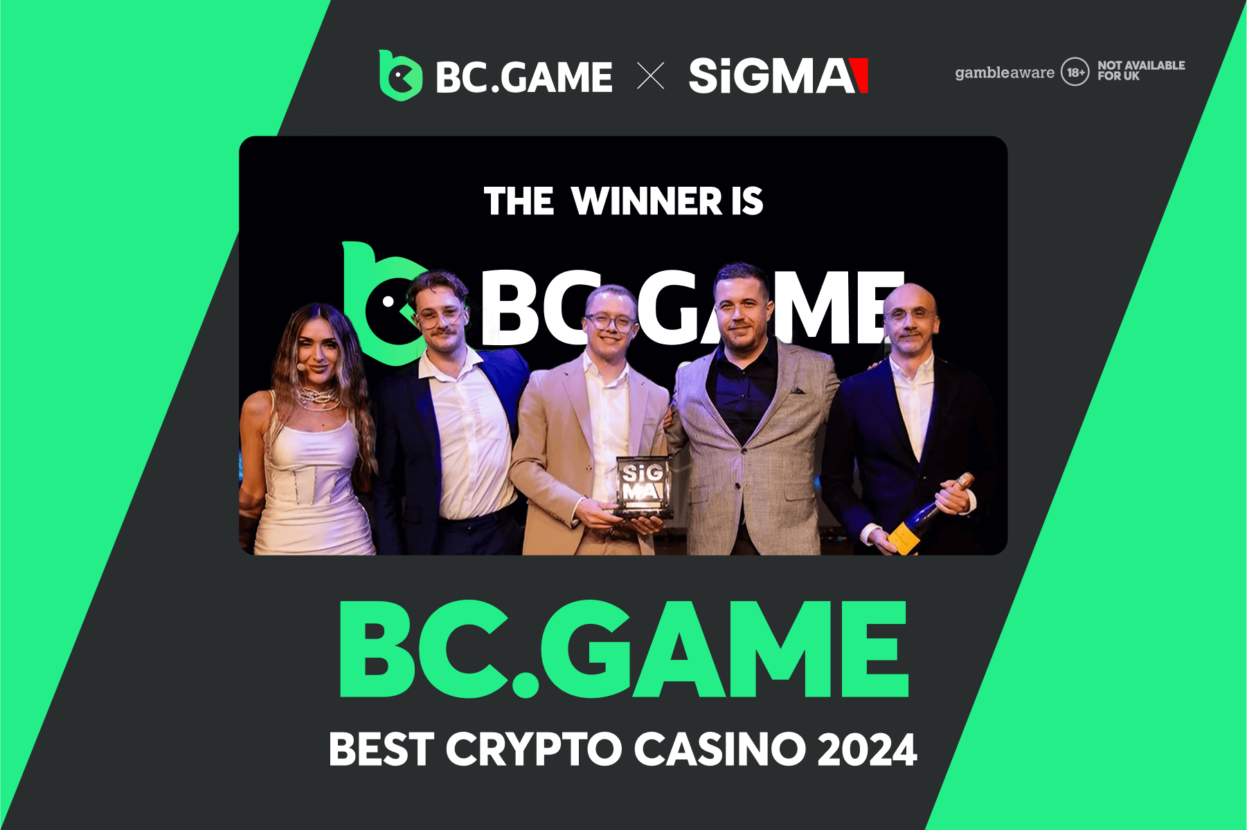 BC.GAME celebra el tercer premio consecutivo de los SiGMA Global Gaming Awards con el premio al mejor casino criptográfico de 2024