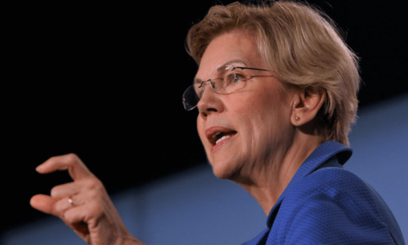 En bild av senator Warren som representerar Massachusetts